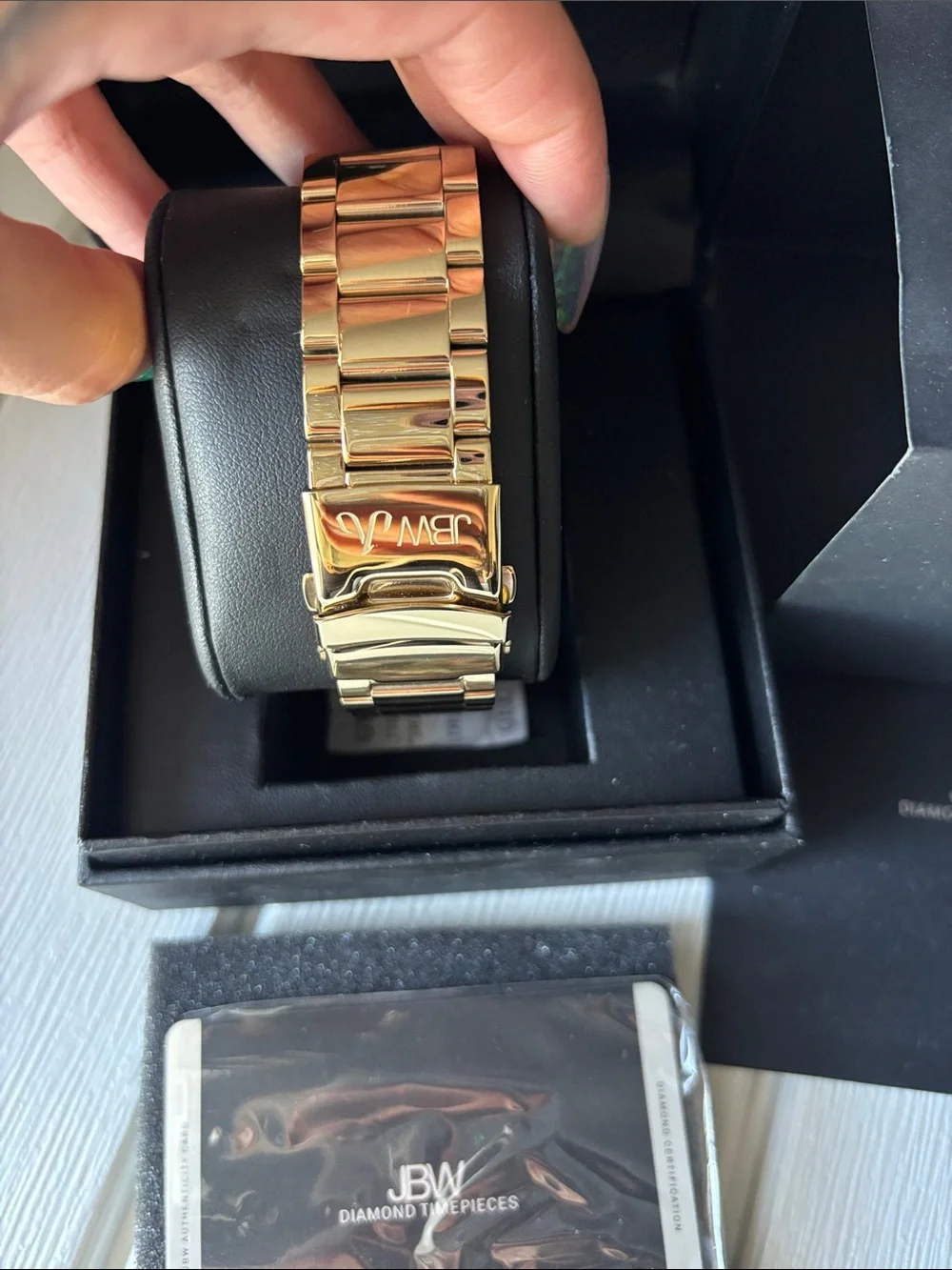JBW Men's Gold Bracelet Watch - Elegant Gold Finish